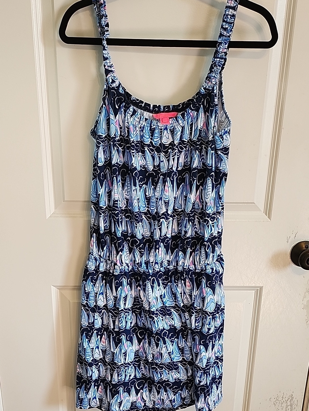 Lilly Pulitzer Navy, Light Blue & White Sailprint Mini Dress